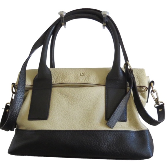Large Pebbled Leather Kate Spade Fold Over Bag Shoulder/Satchel - Picture 1 of 6